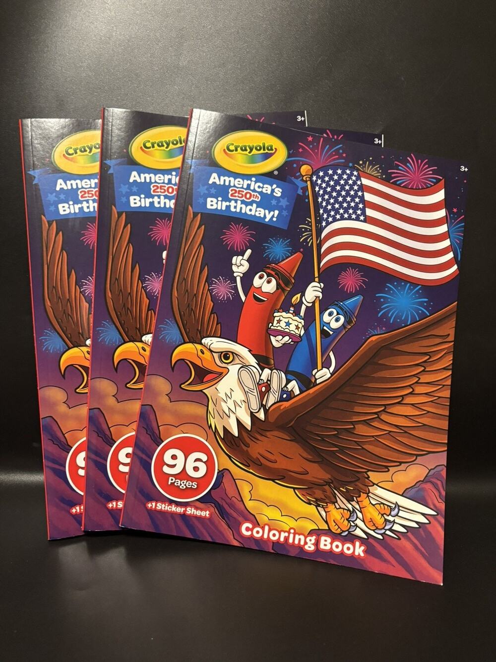 3 Crayola Special Edition 2026 America’s 250th Birthday Coloring Books